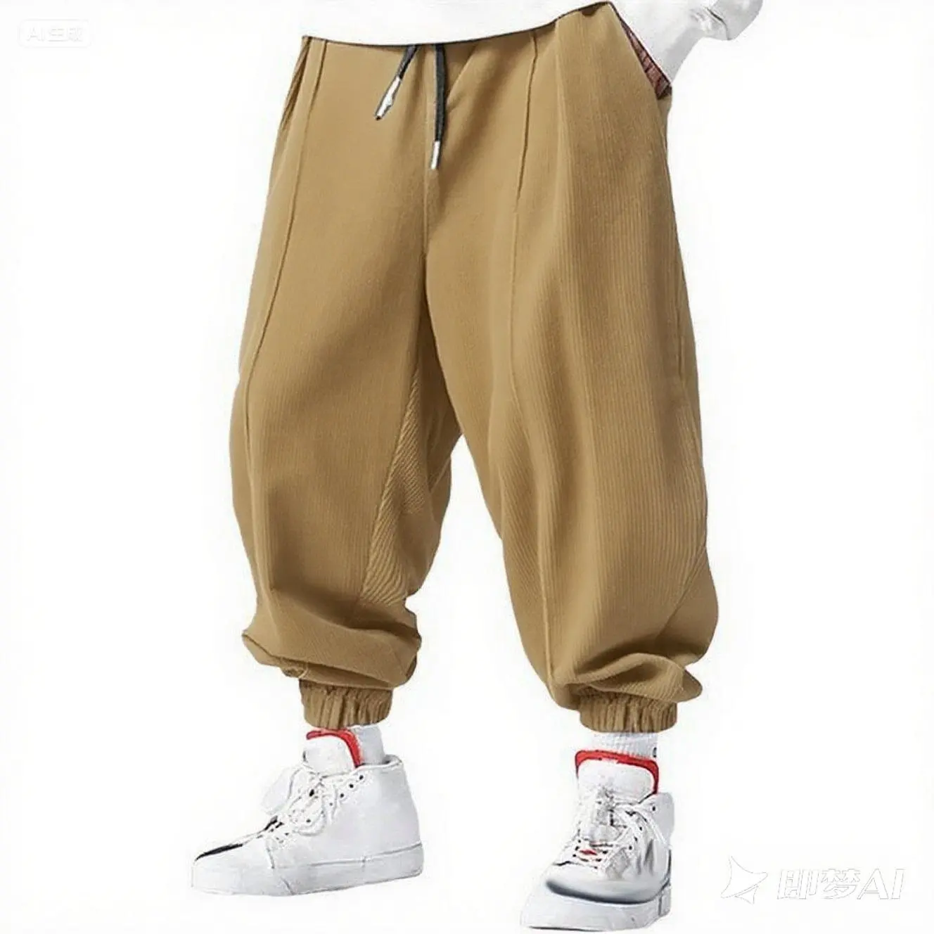 Corduroy Pant Warm - กางเกงผ้าคอร์ดูรอยสำหรับผู้ชาย รุ่นใหม่ ดีไซน์ทันสมัย สีพื้น บุขนหนา ทรงหลวมสไตล์ฮาเร็ม