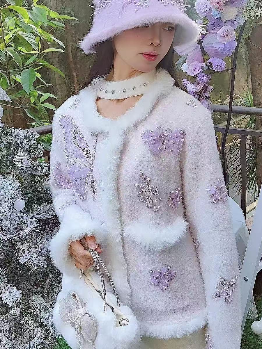 เสื้อคาร์ดิแกนถักลายลูกปัดมุกส - Wool Coat Peacoat บทวิจารณ์และราคา