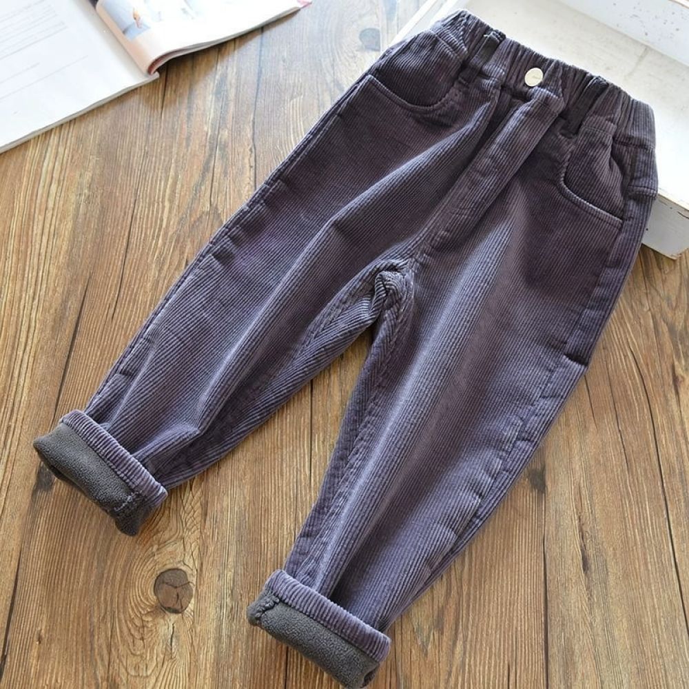 กางเกงผ้าลูกฟูกบุขนสำหรับเด็ก  - Corduroy Pant Warm บทวิจารณ์และราคา