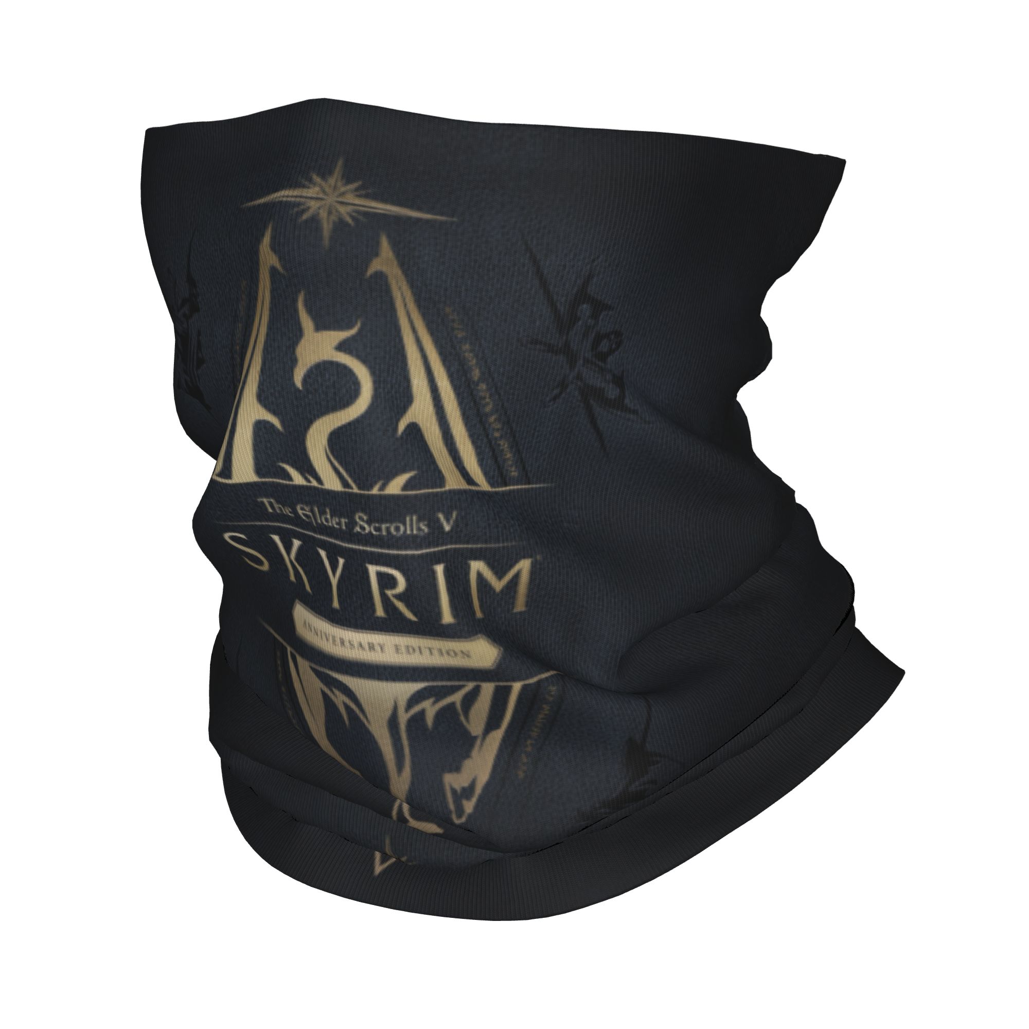 ผ้าพันคอไหมพรมลายโลโก้ Skyrim  - Neck Gaiter Fleece บทวิจารณ์และราคา