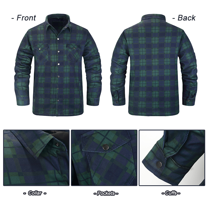 เสื้อลายสก๊อตฤดูหนาวสำหรับผู้ช - Flannel Shirt Lined บทวิจารณ์และราคา