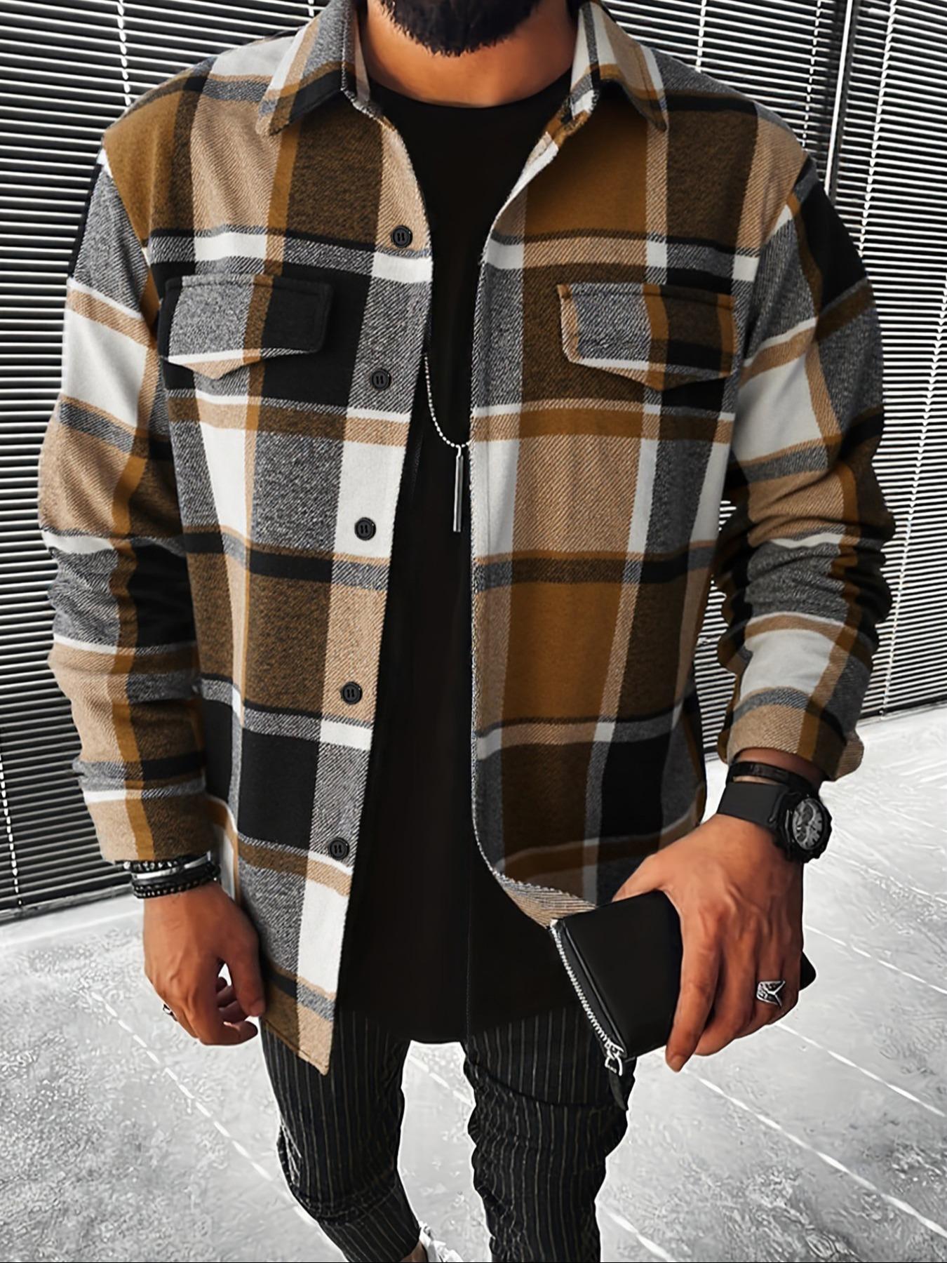 เสื้อเชิ้ตลายสก๊อตสไตล์เรโทรสำ - Flannel Shirt Lined บทวิจารณ์และราคา