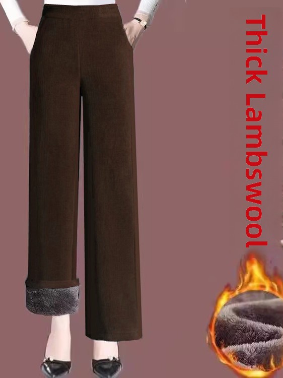 กางเกงขายาวทรงขากว้างผ้าลูกฟูก - Corduroy Pant Warm บทวิจารณ์และราคา