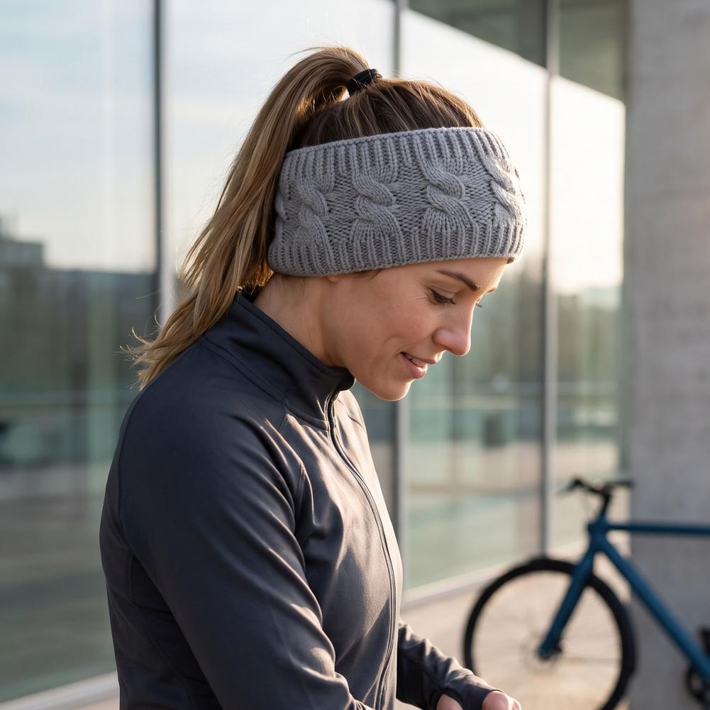 ชุดวิ่งสำหรับผู้หญิงในฤดูหนาว  - Fleece Ear Warmer Band บทวิจารณ์และราคา
