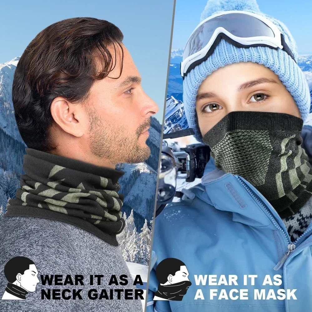 ฤดูหนาวแหวนหลอดนุ่มผ้าพันคอหน้ - Neck Gaiter Fleece บทวิจารณ์และราคา
